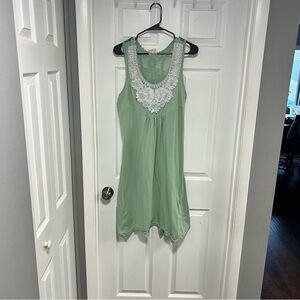Noelle Mint Green Chemise with White Lace Size S/M